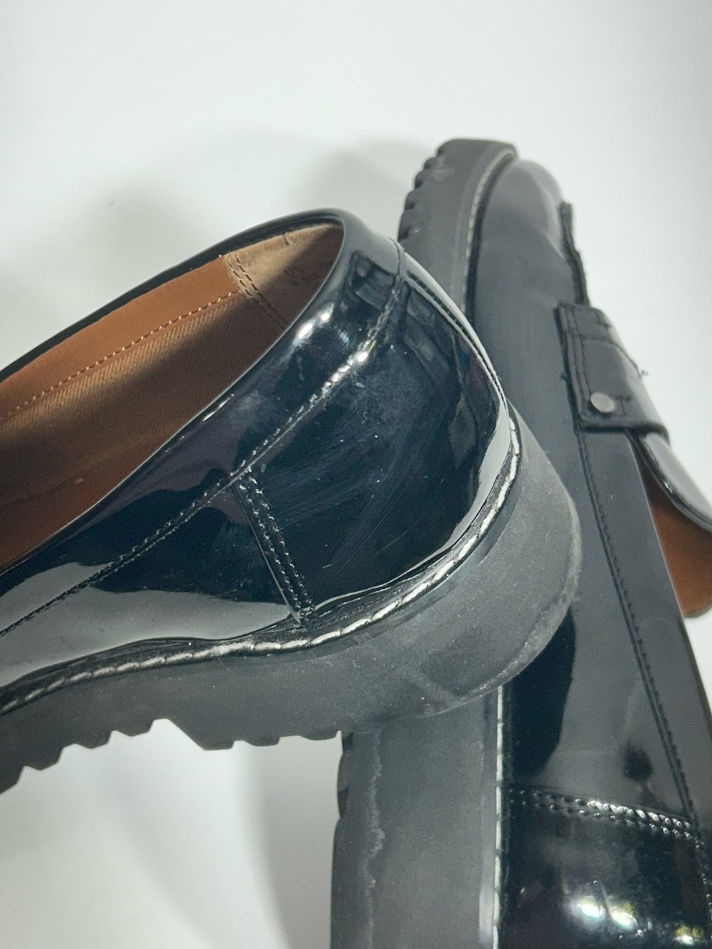 Franco Sarto Women’s Black Patent Leather Slip-On Loafers Size 8.5 - Picture 10 of 14